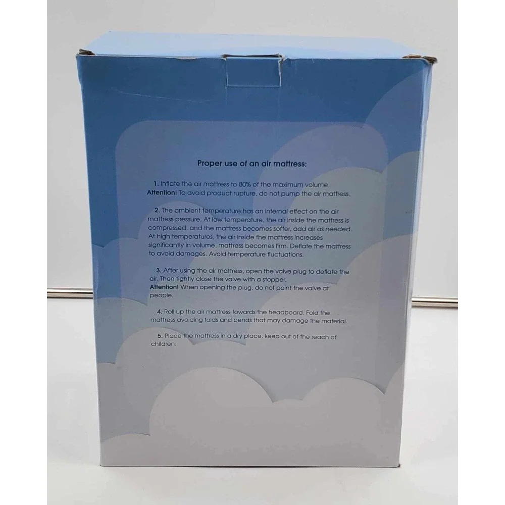 Navy Blue Inflatable Airplane Bed for Kids - Easy Travel Bed for Toddlers‎